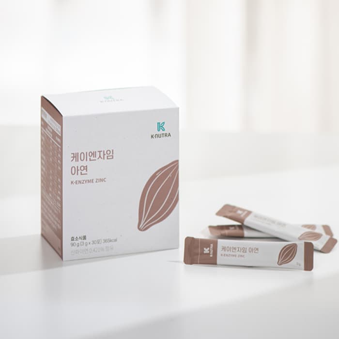 [KNUTRA] K·ENZYME Zinc Cacao Flavor / 3g x 30 Powder Sticks / Korean