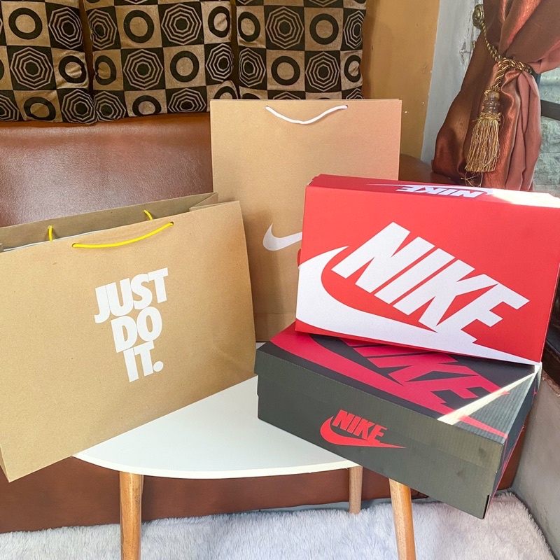 Paper Bag And Box Nike Just Do It Size Large Paperbag Brand Shoes Gift