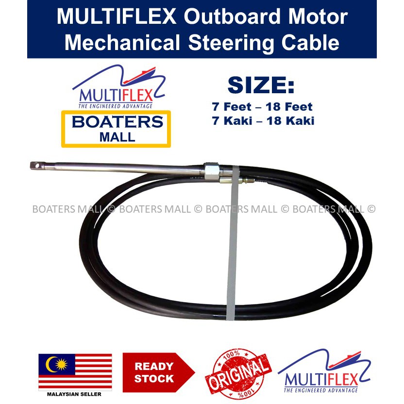 MULTIFLEX Mechanical Steering Cable for Outboard Motor Boaters Mall