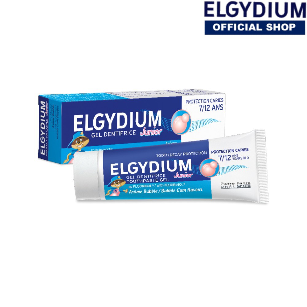 Elgydium JUNIOR BUBBLE GUM Toothpaste (712 Years) (Buy 2 Tubes FREE