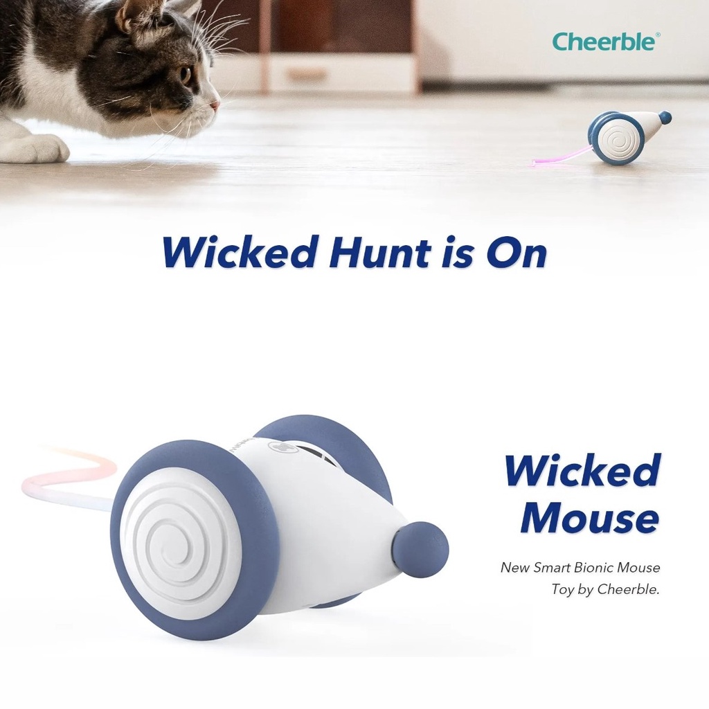 Cheerble Wicked Mouse, Interactive Cat Chaser Toy Shopee Singapore