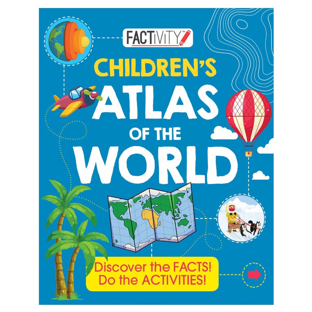 Factivity Children Atlas of the World Book For Kids To Read Learn Explore Cities Oceans Jungles