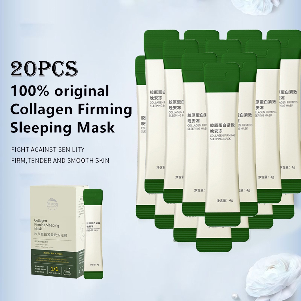 20Pcs Beauty Mask Collagen Firming Sleeping Mask Gel Facial Mask