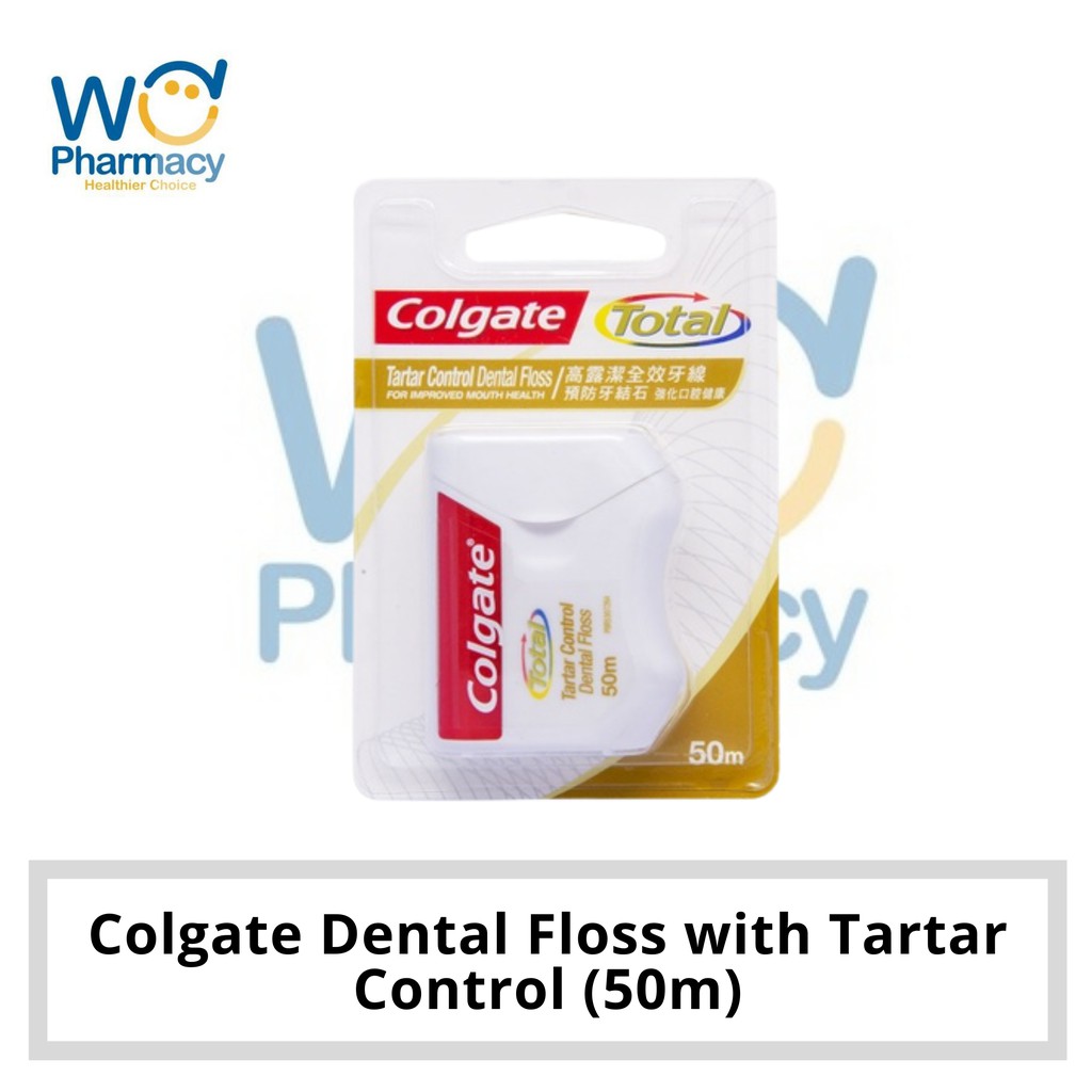 Colgate Dental Floss with Tartar Control (50m) Shopee Singapore