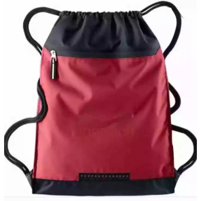 Men's Drawstring bag string bag Plain Sports Sling Taslan Material
