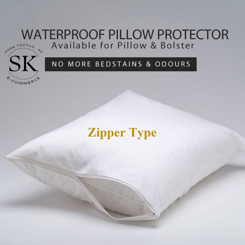 Waterproof Pillow / Bolster Protector / Zipper Type Protectors SG