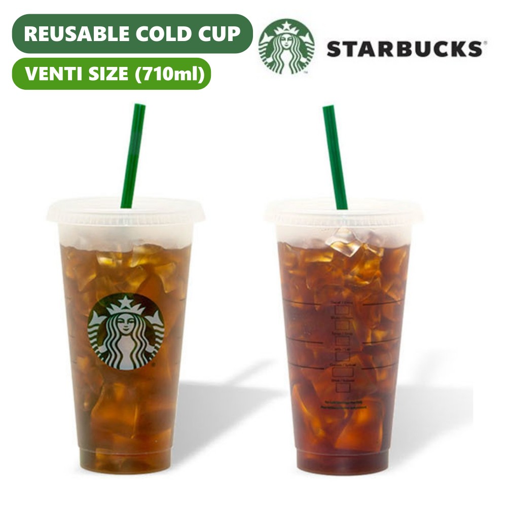 STARBUCKS Reusable Cold Cup 24oz (710ml/Venti Size) Siren Logo Tumbler