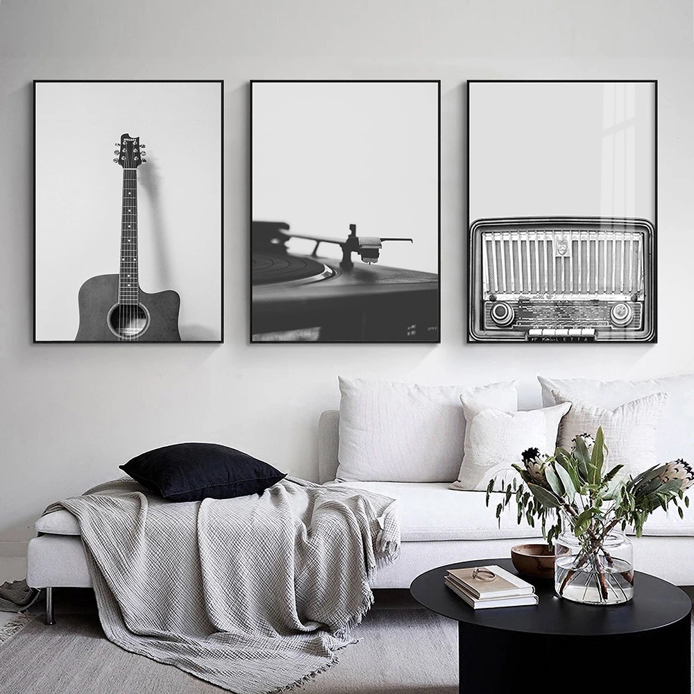 Frameless Guitar Chord Music Canvas Painting Posters Prints Vinyl