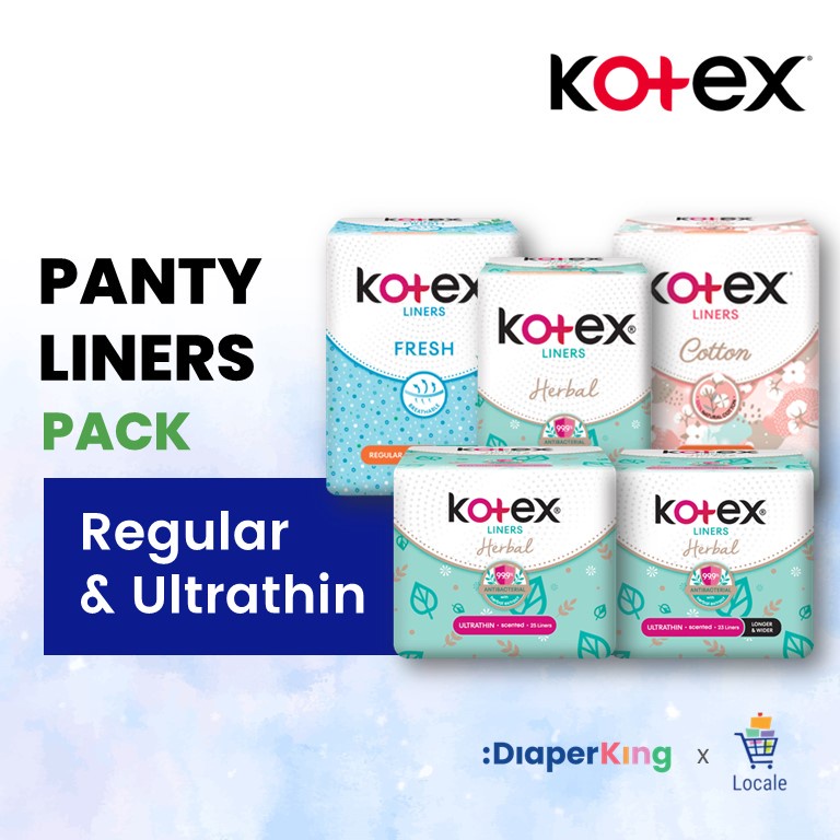 Kotex Panty Liners Fresh Breathable / Cotton / Herbal (Scented or