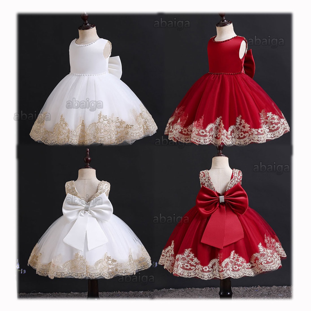 17 Years Old Fashion Embroidery Lace Birthday Dress for 7 Years Old