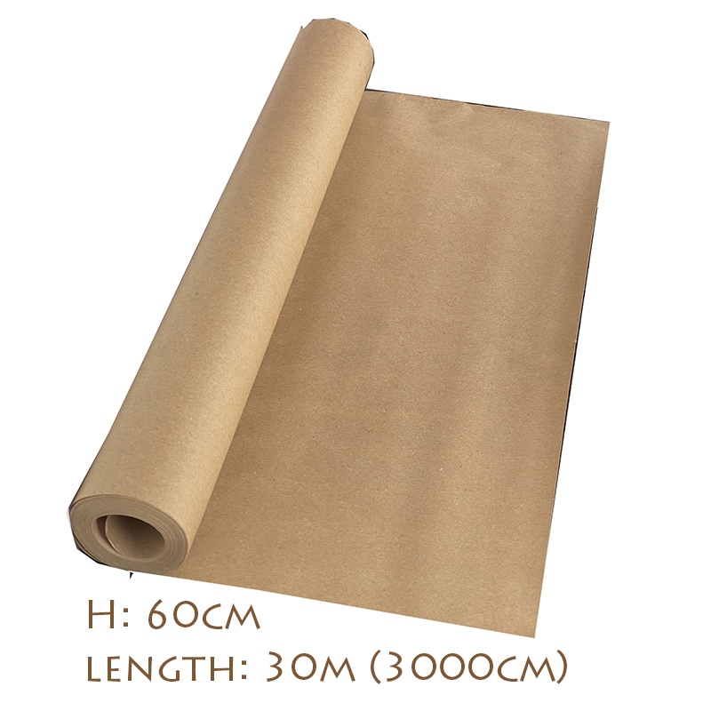 EcoFriendly Brown Kraft Paper in Roll [30cm/45cm/60cm x 30m] Also