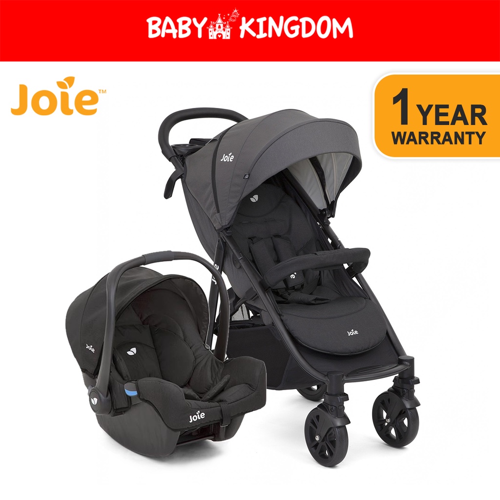 (Exclusive) Joie Litetrax 4 Travel System Stroller + Rain Cover (1Year