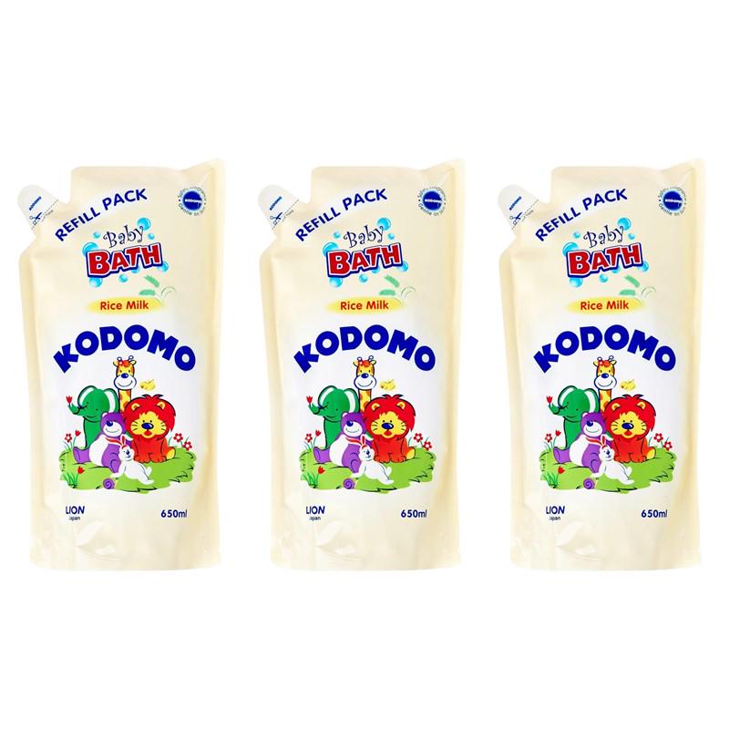 [Bundle of 3] Kodomo Baby Bath Wash, Rice Milk, 650ml Shopee Singapore