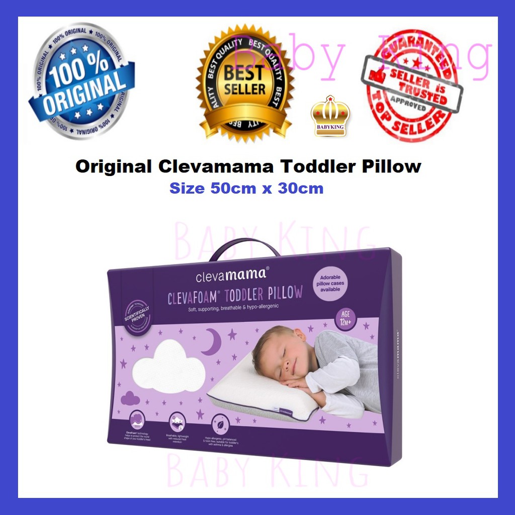 [NEWEST PACKAGING] Clevamama ClevaFoam Toddler Pillow For 12 Months+