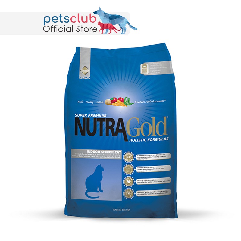 NutraGold Holistics for Indoor Senior Cat Dry Cat Food (3kg) Shopee