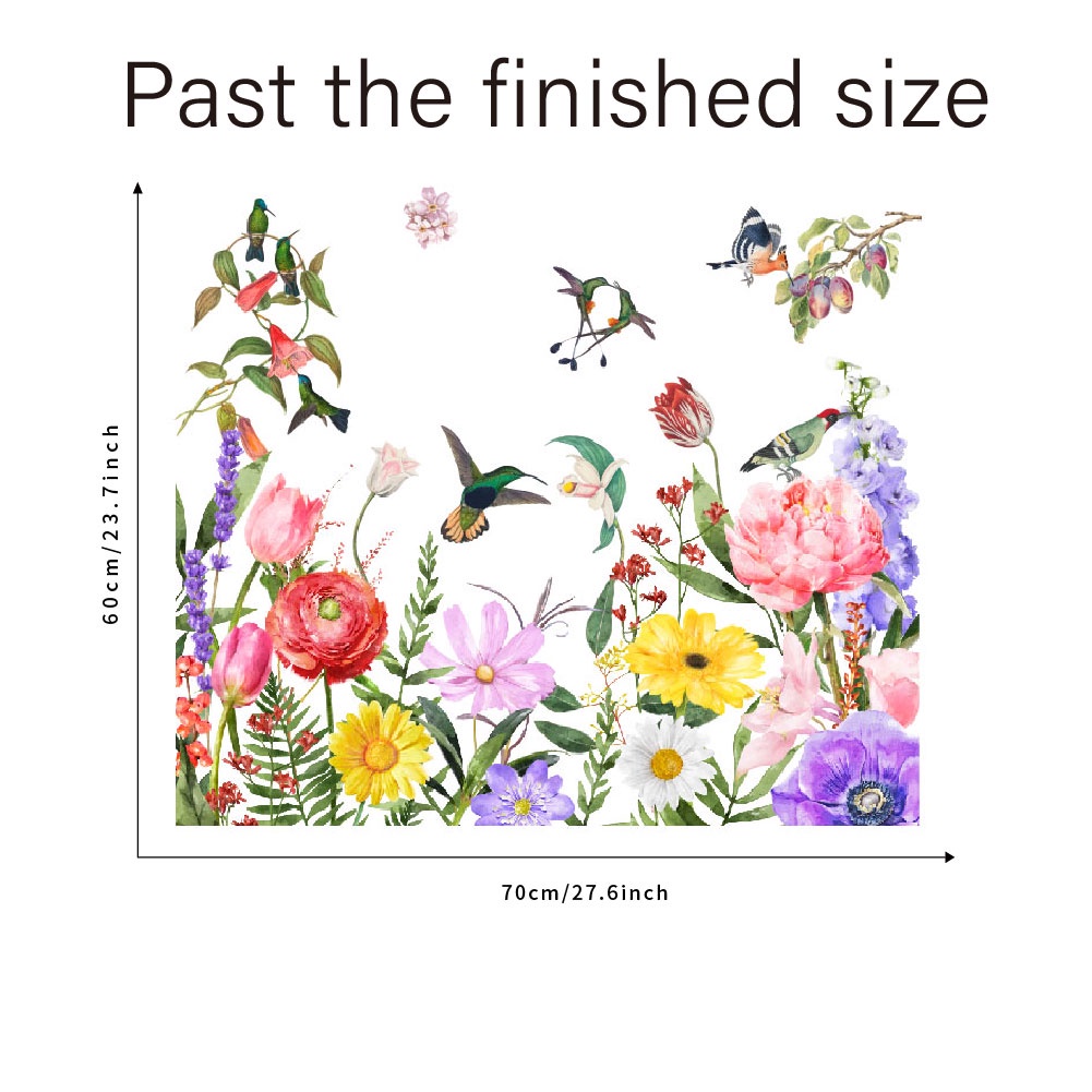 【Ready Stock】【Zooyoo】50 Cartoon Animals Plant Wall Stickers Cute Ocean