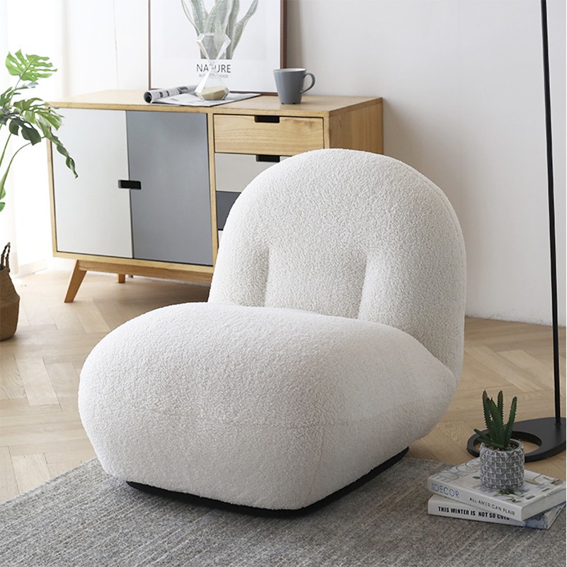 Cozy Cloud Sofa Soft Cashmere Material Chair Design Furniture White