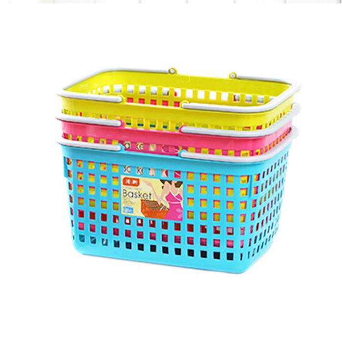 Supermarket BasketPlastic Hand Vegetables Basket Laundry Basket Laundry