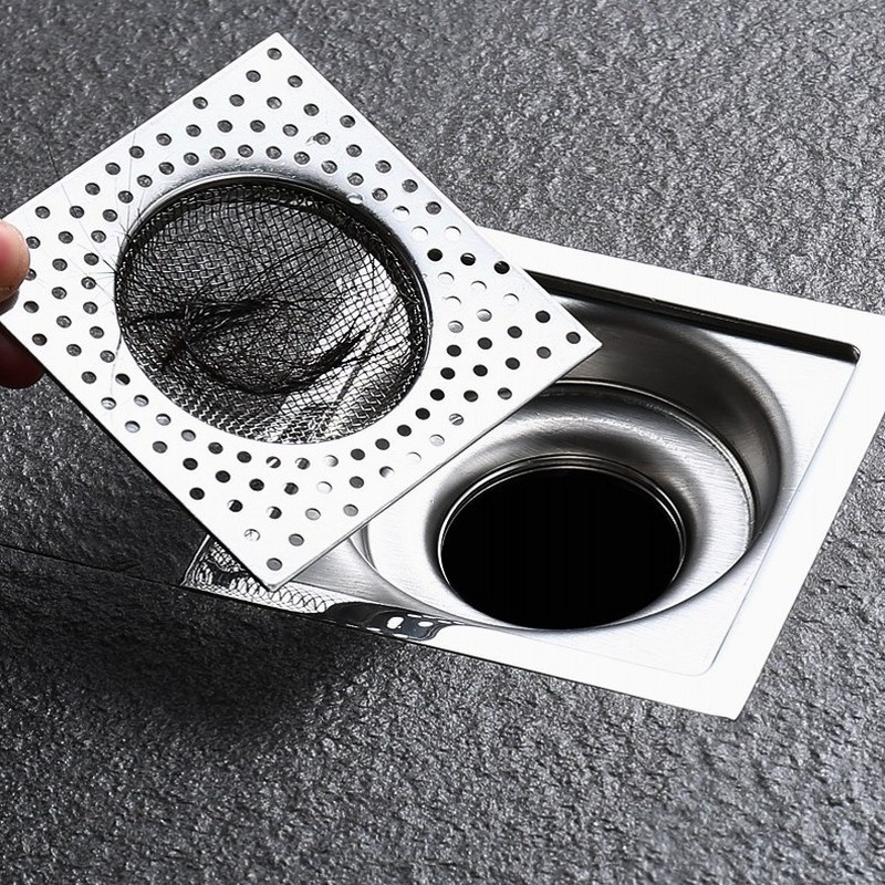 8CM Square Stainless Steel Antiodor Drainer/ Shower Drain Hole Anti