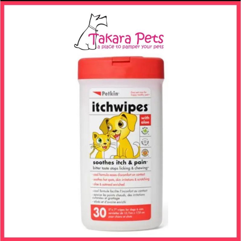 Petkin Itch Wipes for Dog and Cat (30wipes) Shopee Singapore