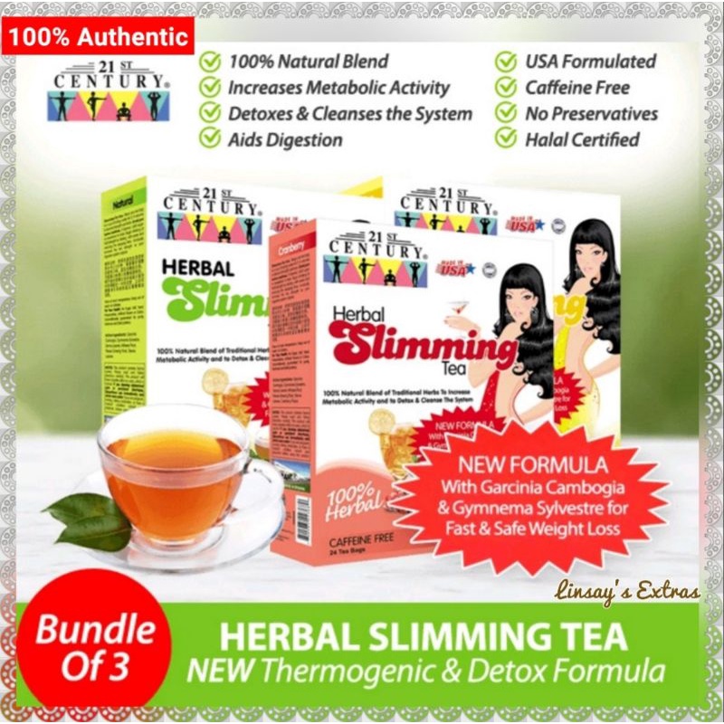 🔥⏰[ SALE ]★ 21st Century ★🌿Herbal Slimming Tea 24's🌿 Shopee Singapore
