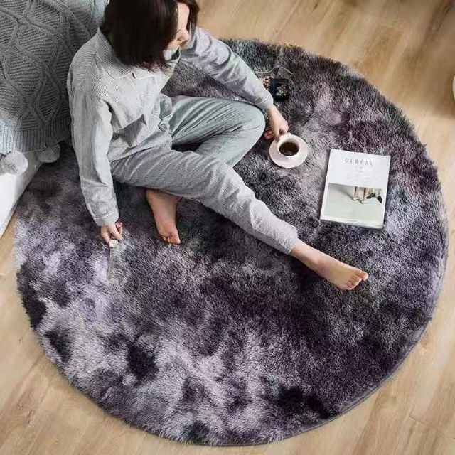 SHAGGY ROUND CARPET L Size Shopee Singapore