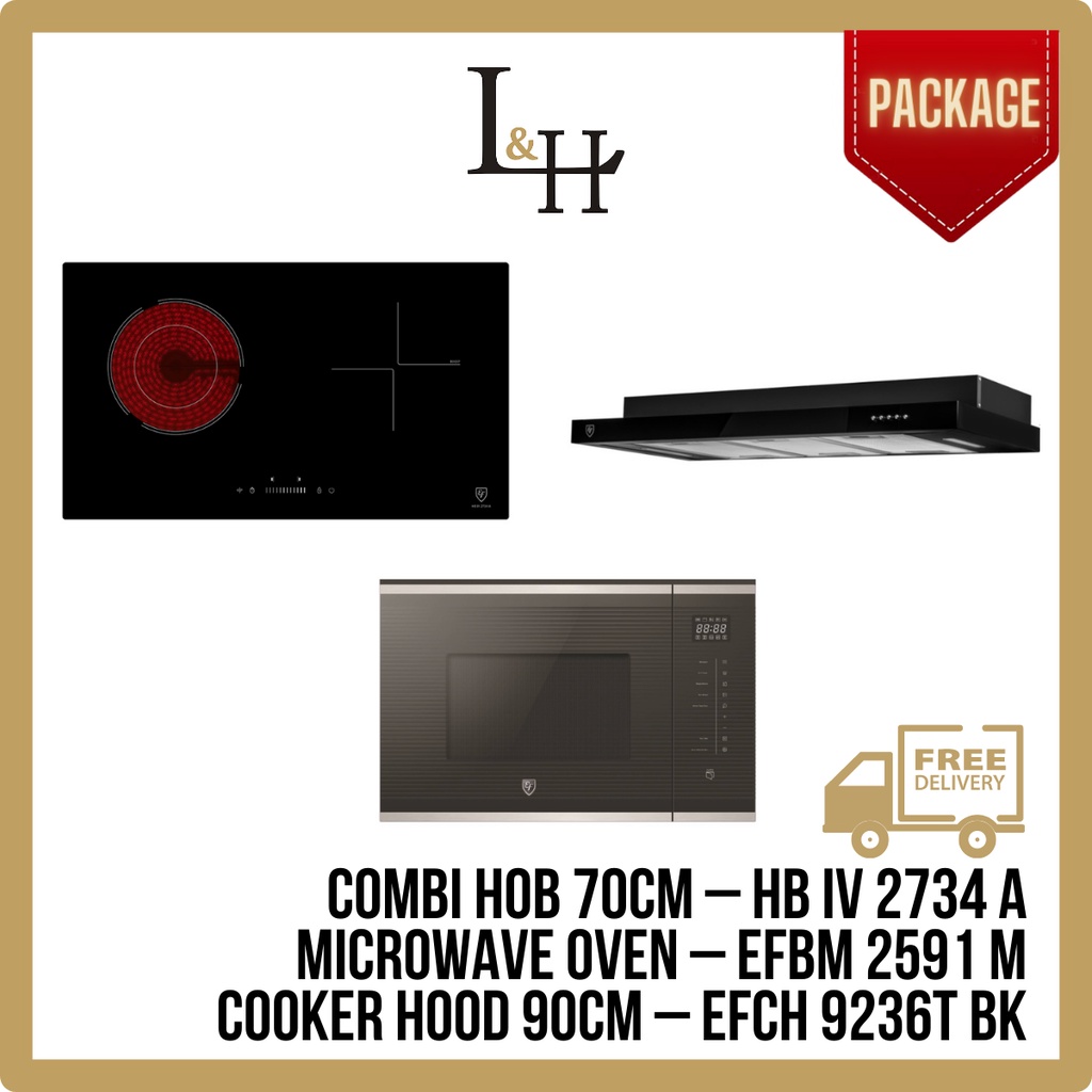 [BUNDLE] Induction Radiant Combi Hob 70cm and Semi Integrated Hood 90cm