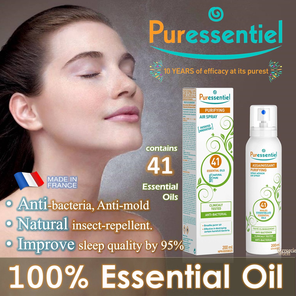 Puressentiel Purifying Air Spray 200ml. Innovative Aromatherapy oil