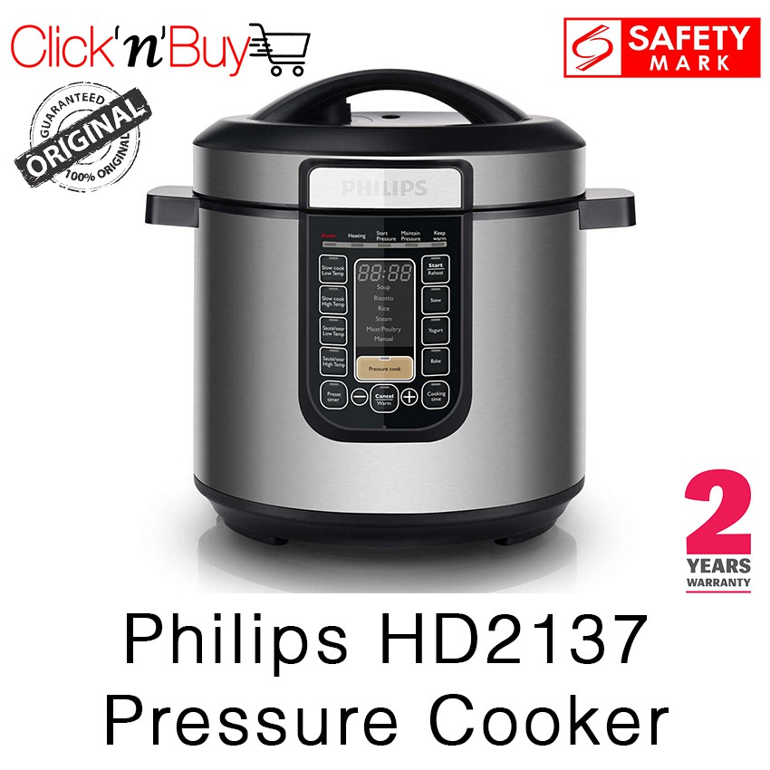 Philips HD2137 Pressure Cooker. Viva Collection AllInOne Pressure Cooker. 2 Years Warranty