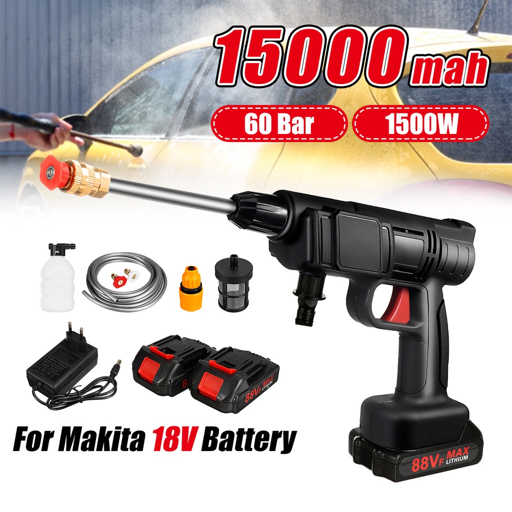88VF 1500W High Pressure Cordless Washer Spray Guns Water Cleaner