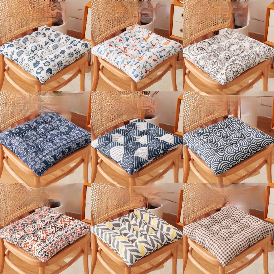 Cotton and Linen Cushion DoubleSided Available] Garden Thicker Seat