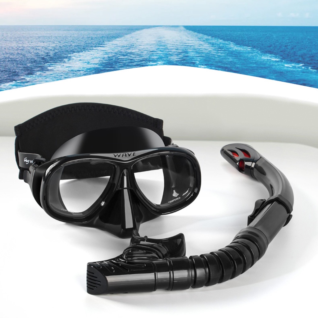 SYSPORTS highdefinition antifog myopia, two sets of full dry snorkel