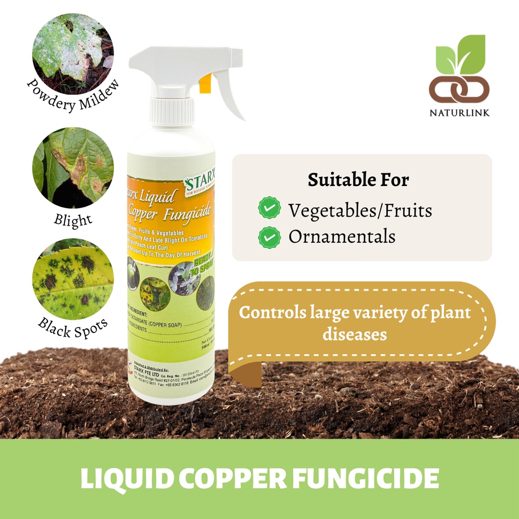 STARX Liquid Copper Fungicide (500ml) Spray Controls Powdery Mildew