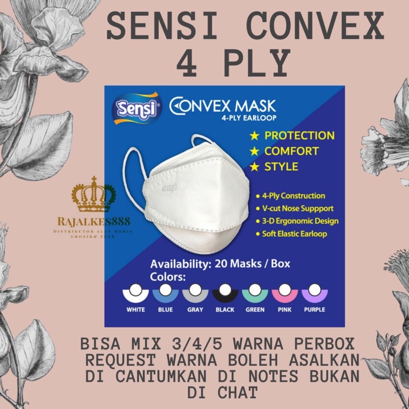 Sensi Convex Mask 4ply 4ply Earloop Mask Sensi Mask/Korean Mask