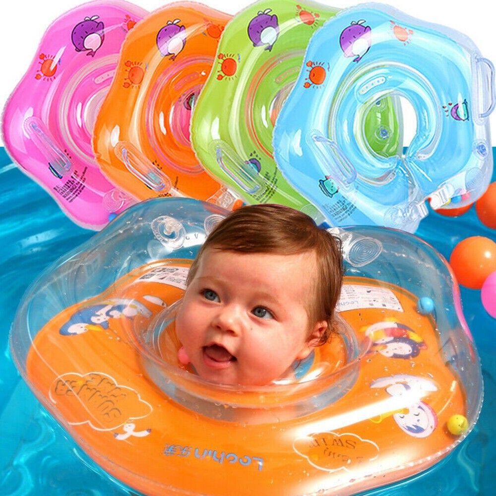Baby Neck Float Swimming Newborn Baby Swim Neck Ring Cartoon Pool