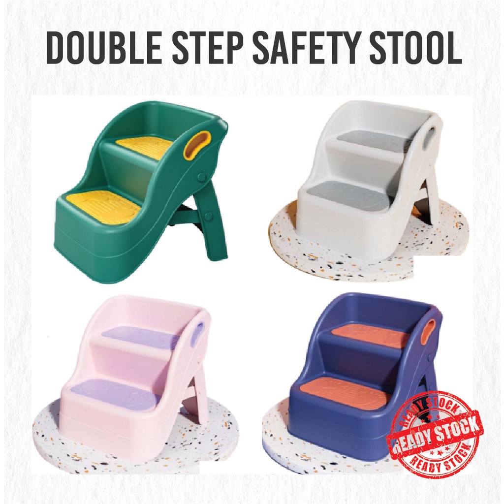Foldable Kids 2Step Stools Kids Bathroom Stepping Stool Toilet Potty