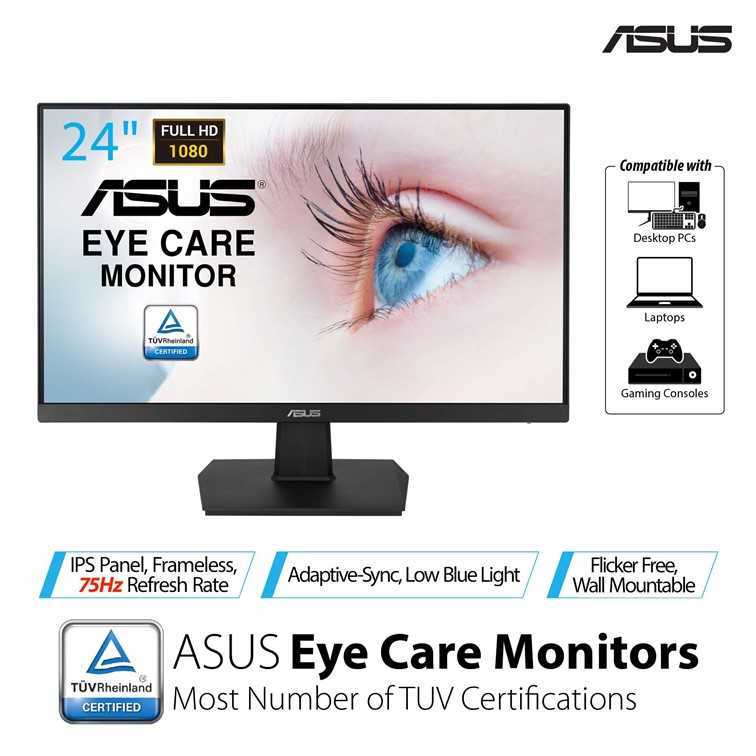 ASUS VA24EHE Eye Care Monitor 23.8 inch Full HD IPSFrameless