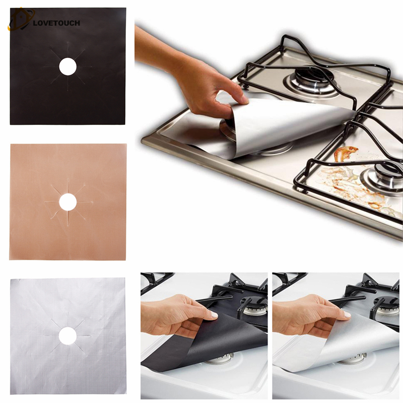 discount TU4pcs Reusable Gas Range Stove Top Burner Protector Liner Clean Cover Shopee Singapore
