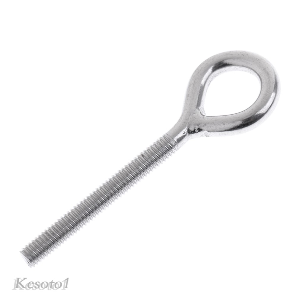 [KESOTO1] Stainless Steel Eyebolts Welded Eye Long Thread Eye Bolt M4