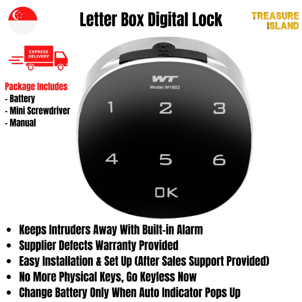 SG Ready Stock 🎁 Letter Box Digital Lock / Digital Mailbox Lock