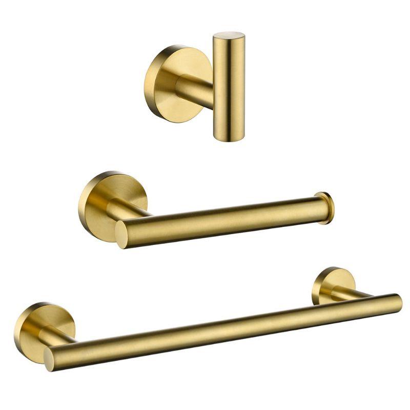 Bathroom Accessories Stainless Steel Golden Bath Hardware Set Include