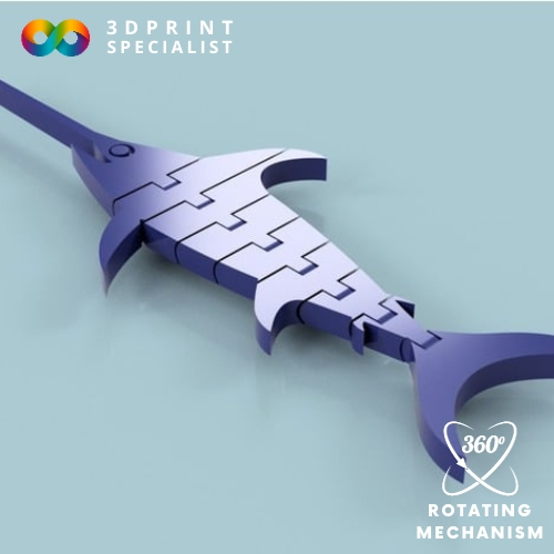 Articulated Swordfish Toy Kids Toys Flying Fish Todak Flexible Articulation 3D printspecialist
