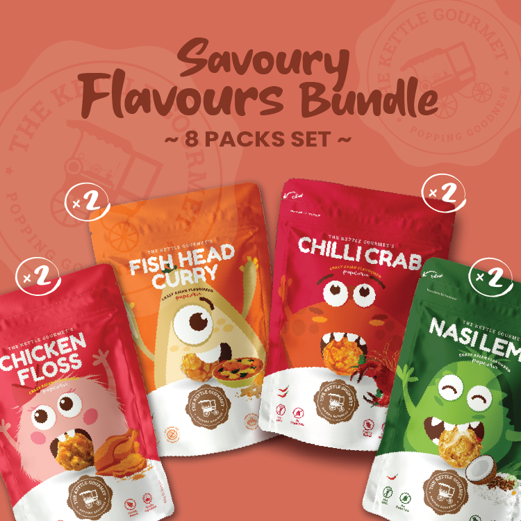 The Kettle Gourmet Popcorn Savoury Flavours Bundle (8 Packs) Shopee