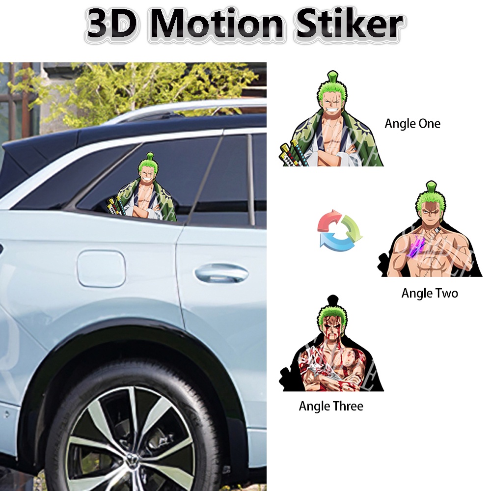 Roronoa Zoro One Piece 3D Motion Stickers Selfadhsive Waterproof