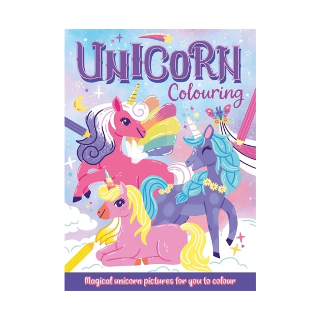 Magical Unicorns Colouring Book with Giant Pages for Kids to Doodle