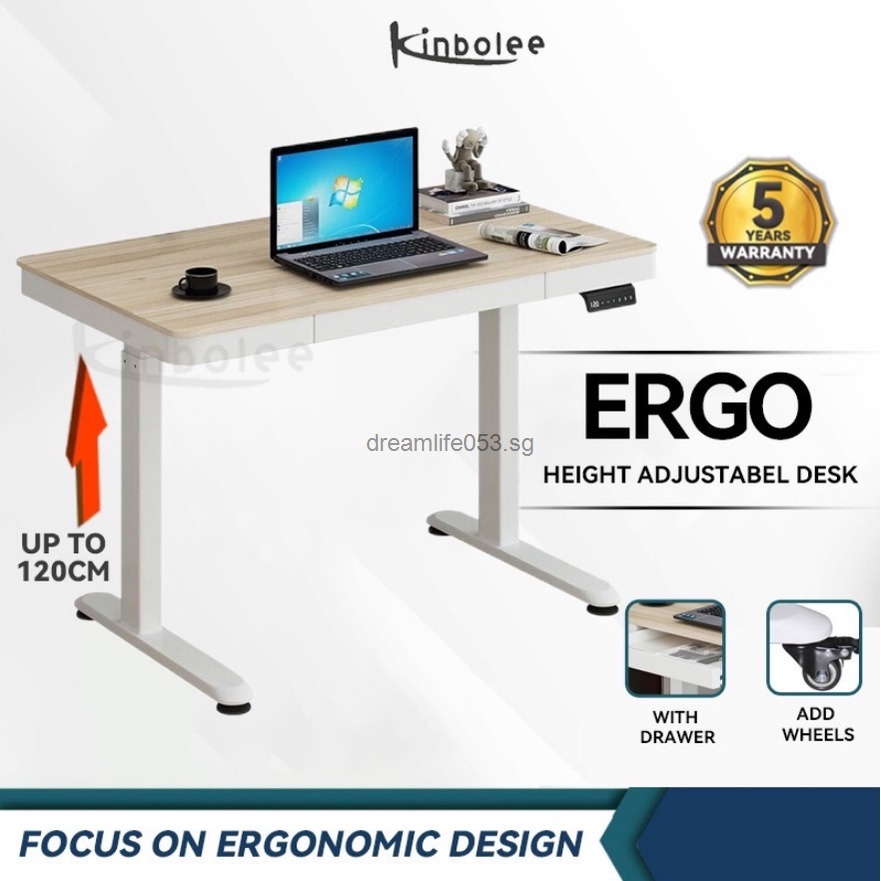 Kinbolee Electric Standing Desk 80cm Height Adjustable Table Computer