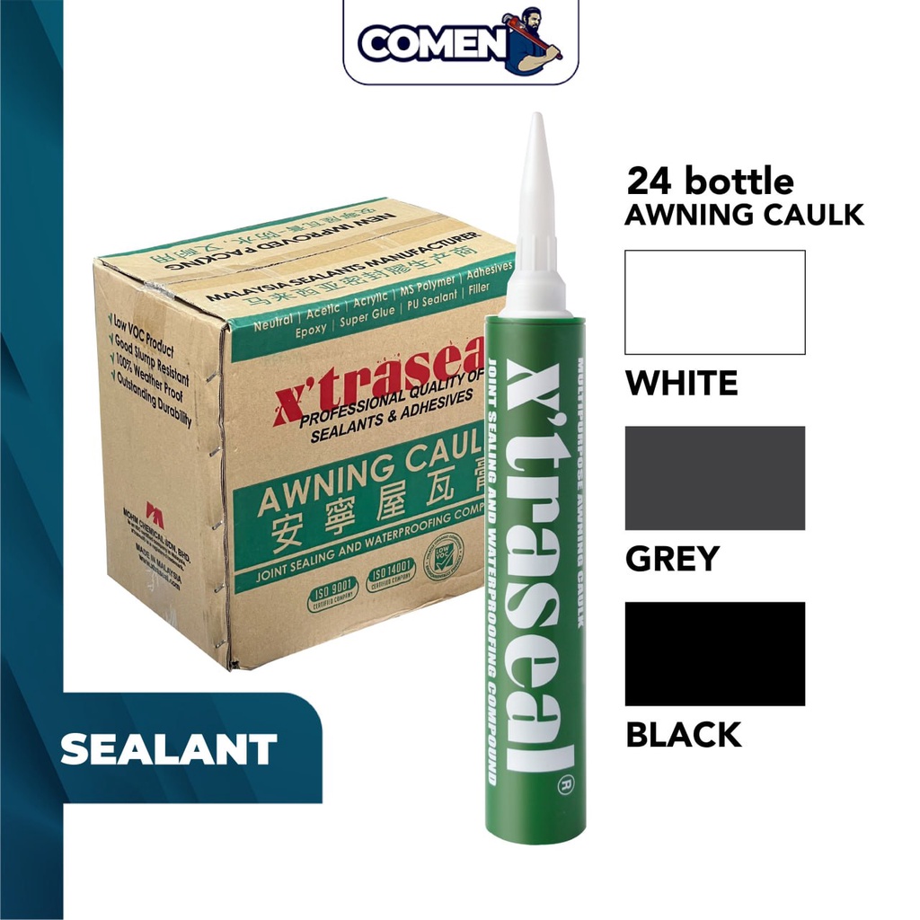 XTRASEAL Multipurpose Awning Caulk 400ML (24 Pcs/Box) Roofing Sealant