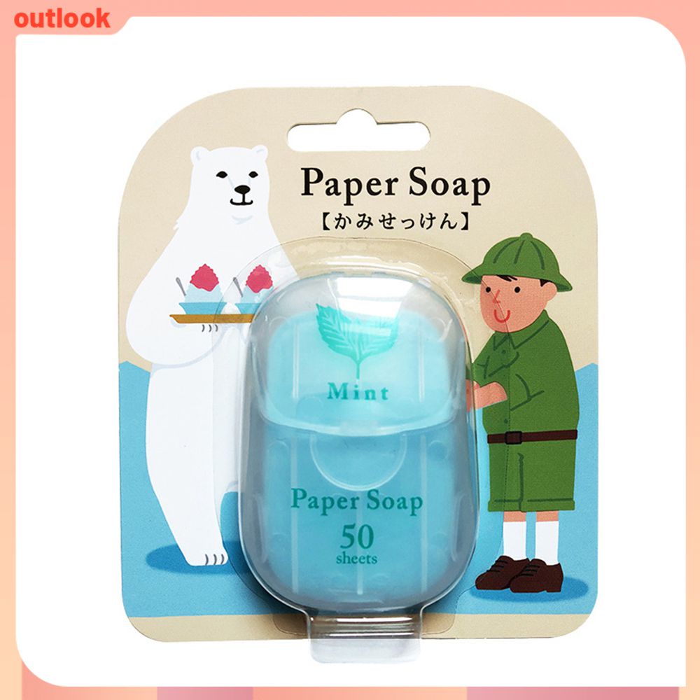 Travel Disposable Soap Paper Hand Washing Tablets Boxed Holder Make Foaming Bathing Portable