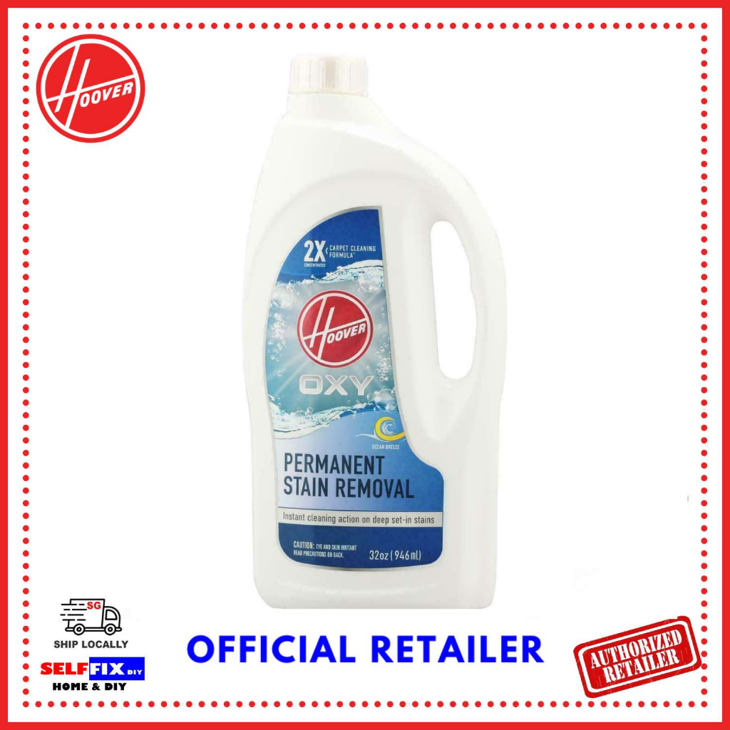 Hoover Oxy Permanent Stain Removal Cleaning Solution 32oz (946ml) - Use