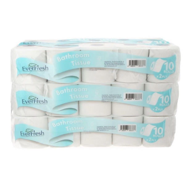 Wholesale Offer 3PKT X 10ROLL CHEAPEST © Everfresh Bathroom Toilet